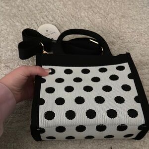 Black and White Polka Dot Tote Bag